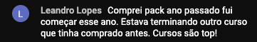 Depoimento real de aluno, print 7